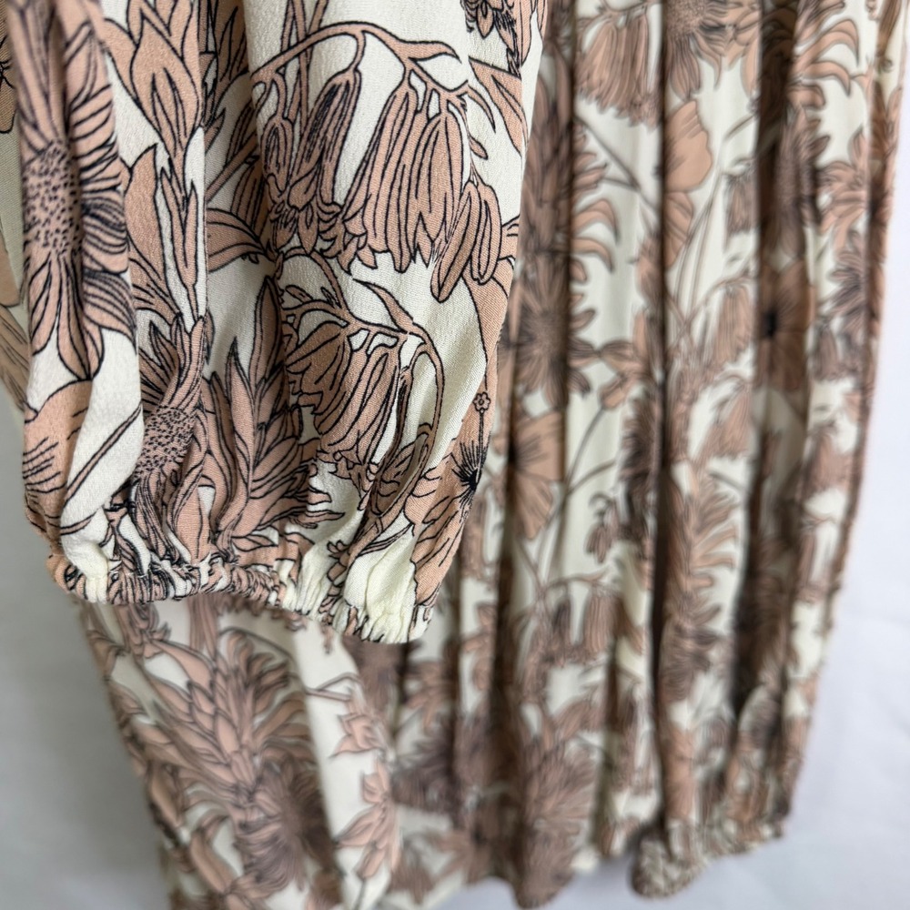 Karen Kane Womens Flowy Floral Peasant Blouse Top 1X NWT $148‎ Romantic Boho - Picture 4 of 12